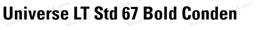 Universe LT Std 67 Bold Condensed字体转换